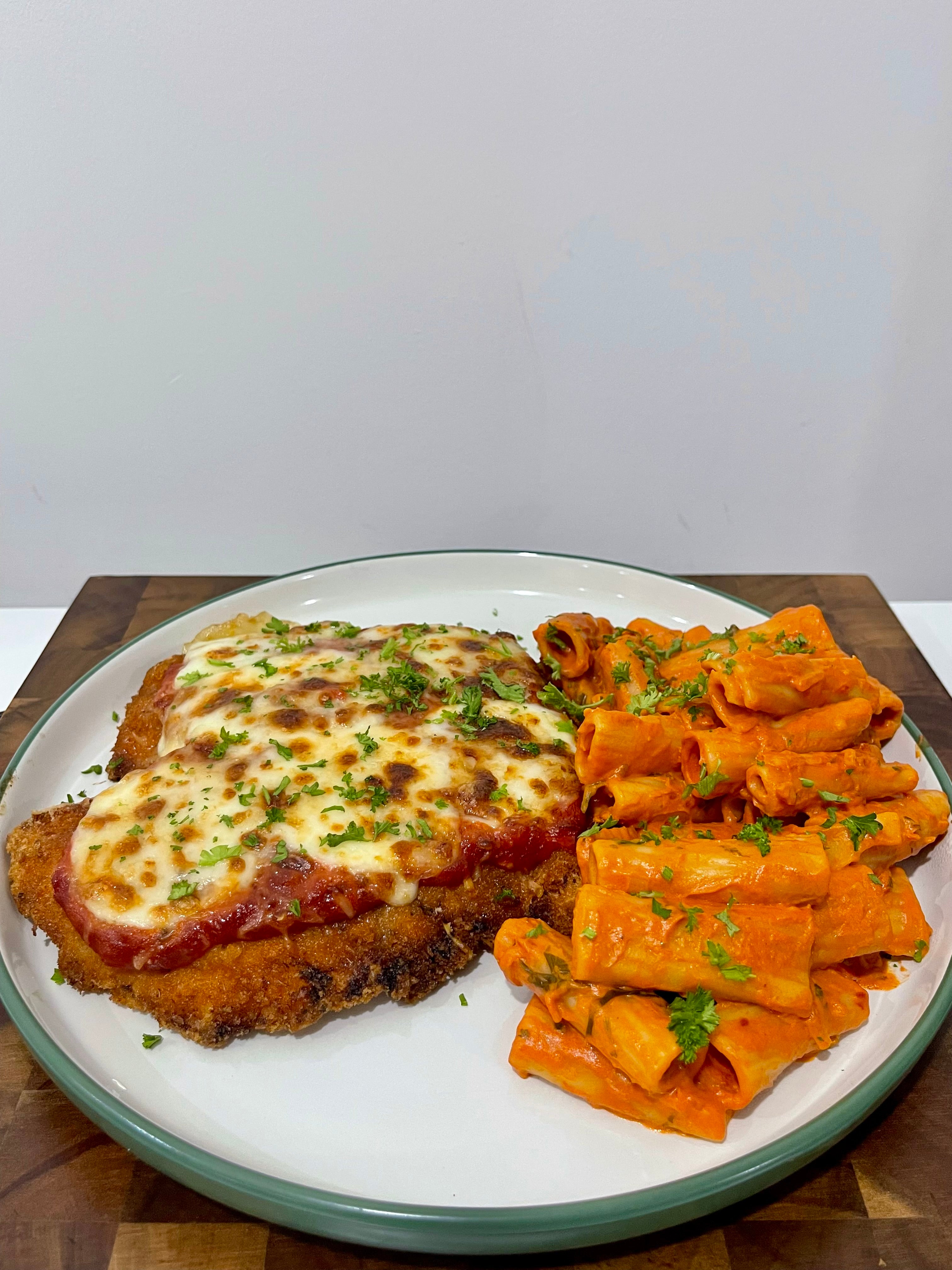 Chicken Parm & Creamy Tomato Pasta E-Recipe
